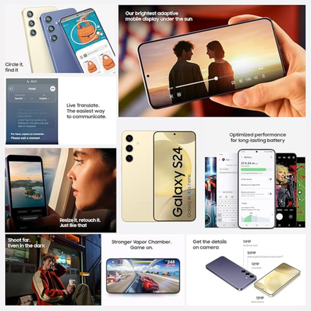 Samsung Galaxy S24 5G AI Smartphone (Amber Yellow, 8GB, 256GB Storage)