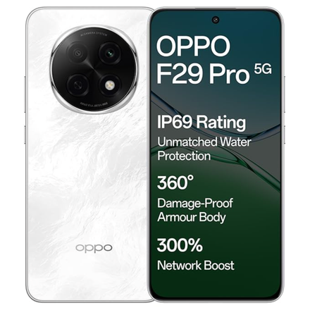 OPPO F29 Pro 5G (Marble White, 8GB RAM, 256GB Storage) with No Cost EMI/Additional Exchange Offers