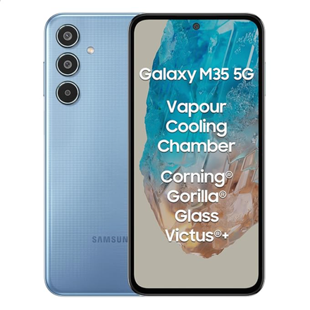 Samsung Galaxy M35 5G (Daybreak Blue,6GB RAM,128GB Storage)| Corning Gorilla Glass Victus+| AnTuTu Score 595K+
