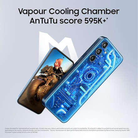 Samsung Galaxy M35 5G (Daybreak Blue,6GB RAM,128GB Storage)| Corning Gorilla Glass Victus+| AnTuTu Score 595K+ | Vapour Cooling Chamber | 6000mAh Battery | 120Hz Super AMOLED Display| Without Charger - Image 3