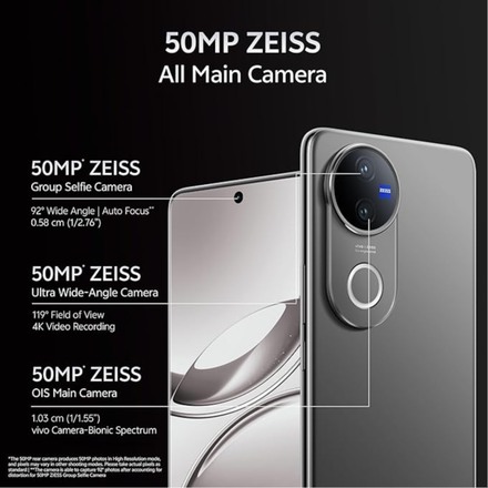 Vivo V50 5G (Titanium Grey, 8GB RAM, 256GB Storage) with No Cost EMI/Additional Exchange Offers - Image 3