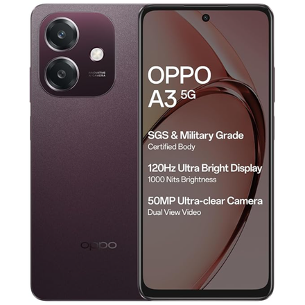 OPPO A3 5G (Nebula Red, 6GB RAM, 128GB Storage)